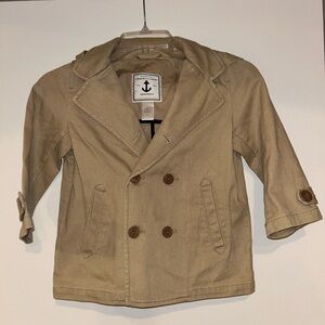 Janie and Jack Anchor Away Hooded Pea Coat Jacket - Size 2T-3